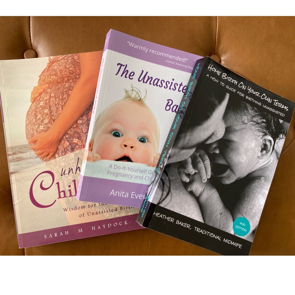 Unassisted Child & Birth Guide Book Set - Pink and Black Covers
